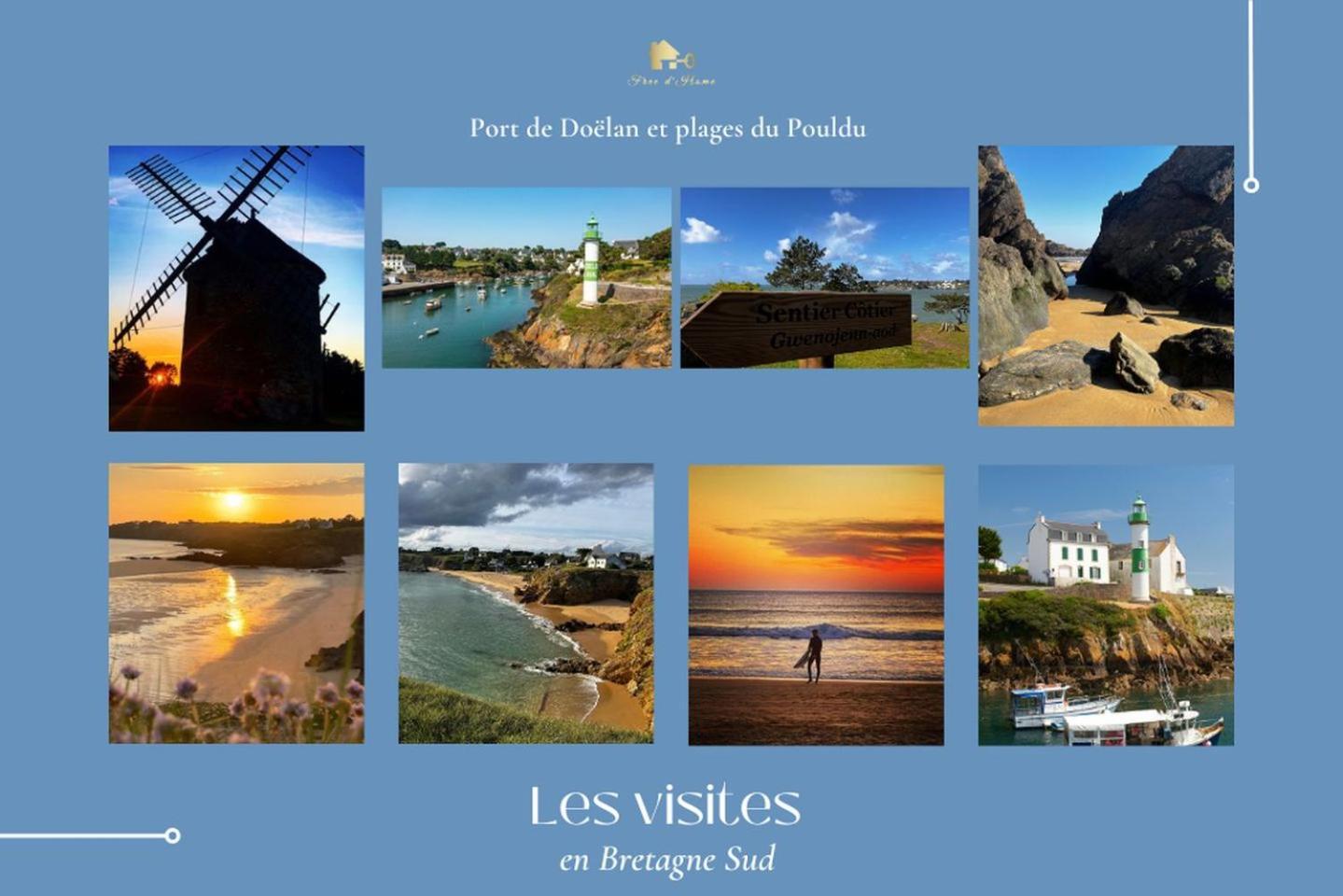 La Maison Bleue,Authenticite, Nature, Simplicite, 2-5 Personnes, Moelan Sur Mer Luaran gambar